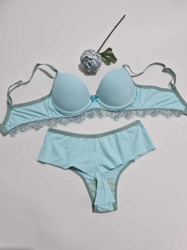 Conjunto de lingerie feminina fio duplo de pala alta - Image 3