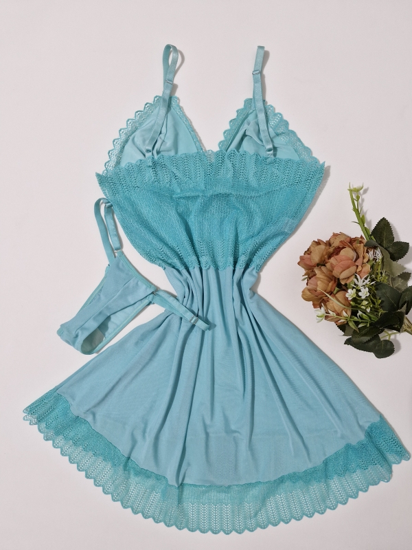 Camisola sensual feita com tule e renda - Image 2