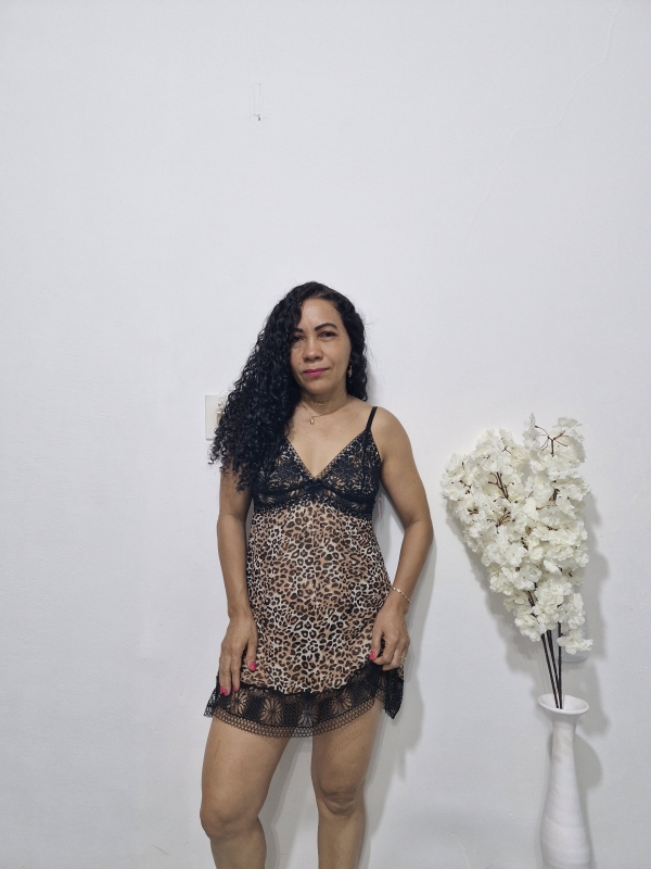 Camisola tigresa com calcinha