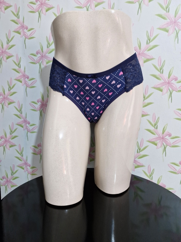 Calcinha estampada com laterais em renda - Image 4