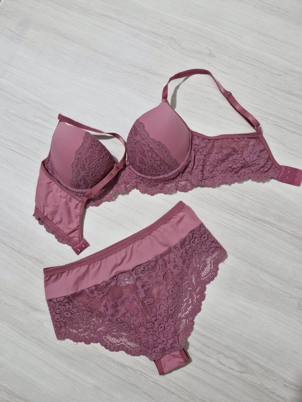 Conjunto de lingerie feminina com a calcinha caleçon - Image 2