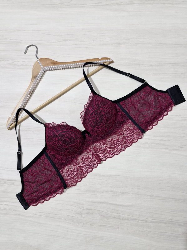 Lingerie feminina Cropped rendado coringa