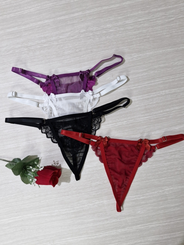 Calcinha sexy em tule e renda