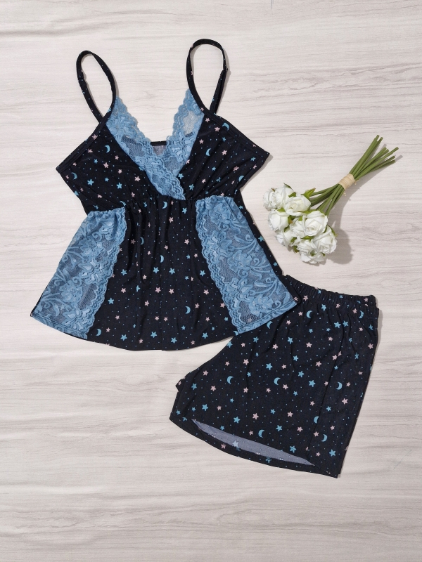 Babydoll estrelas com as laterais em renda - Image 2