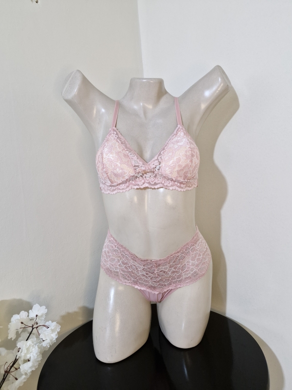 Conjunto bojo triângulo em renda bicolor romance - Image 2