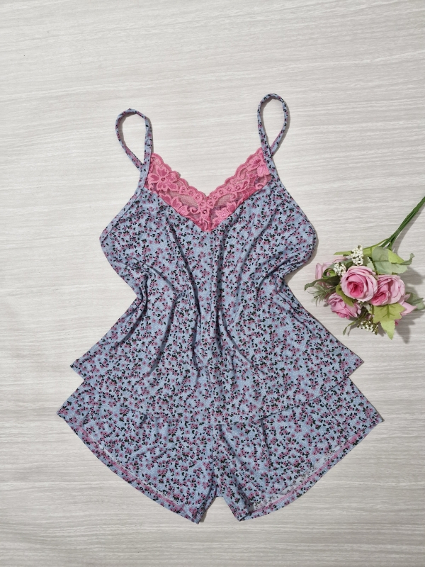 Babydoll básico com detalhes em renda pink - Image 2