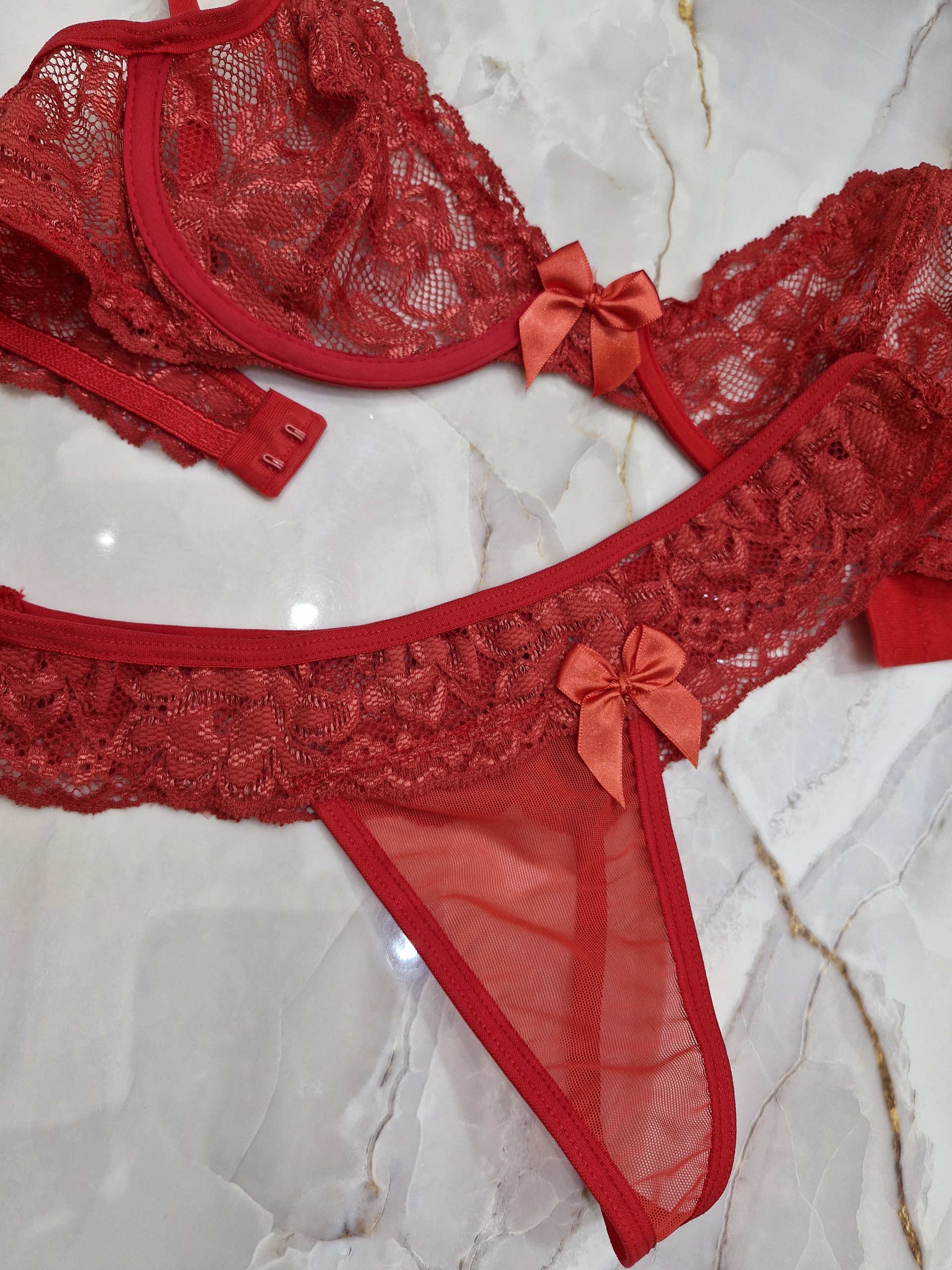 Conjunto de lingerie sensual tule com renda - Image 2