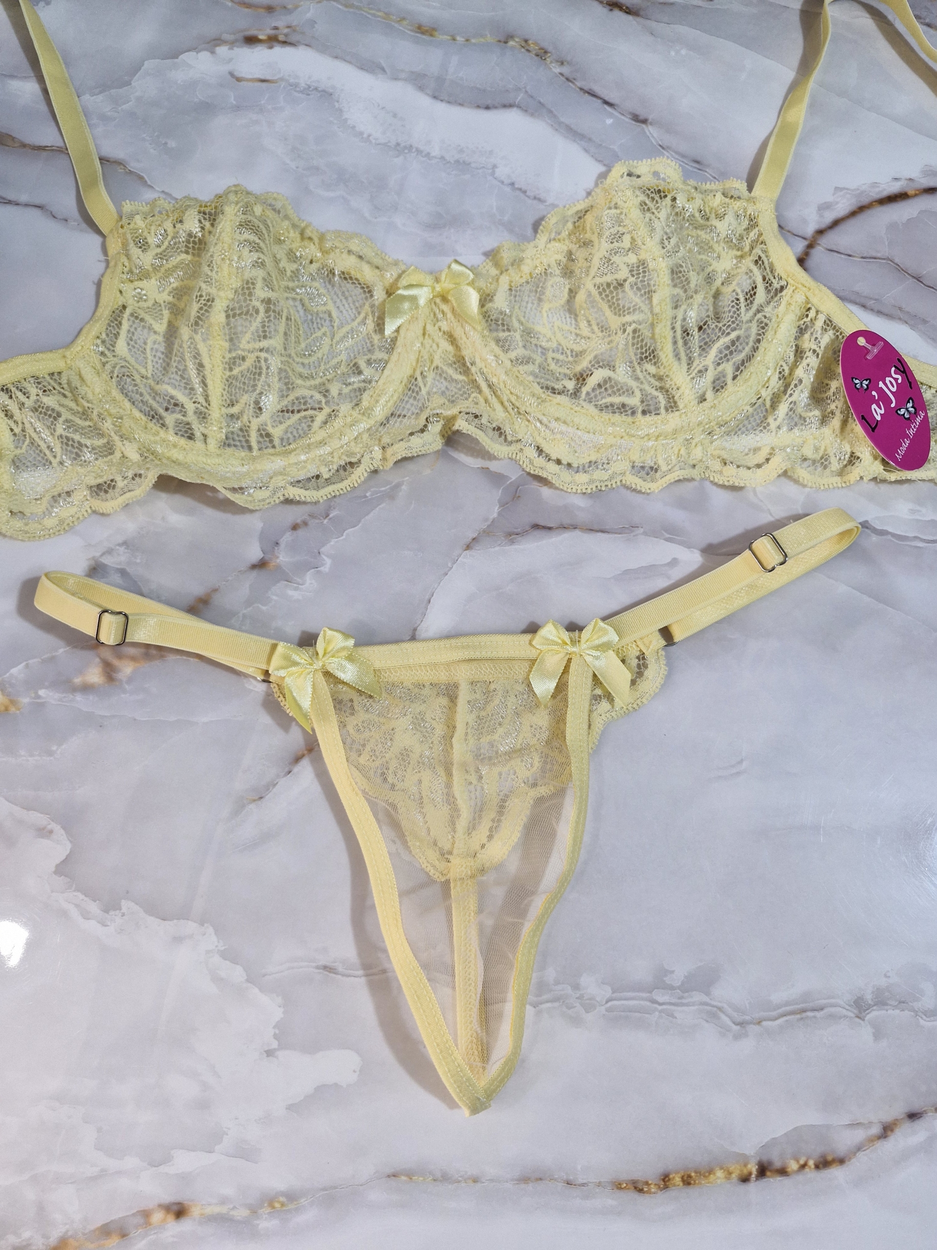 Conjunto sensual meia-taça em renda e tule - Image 5