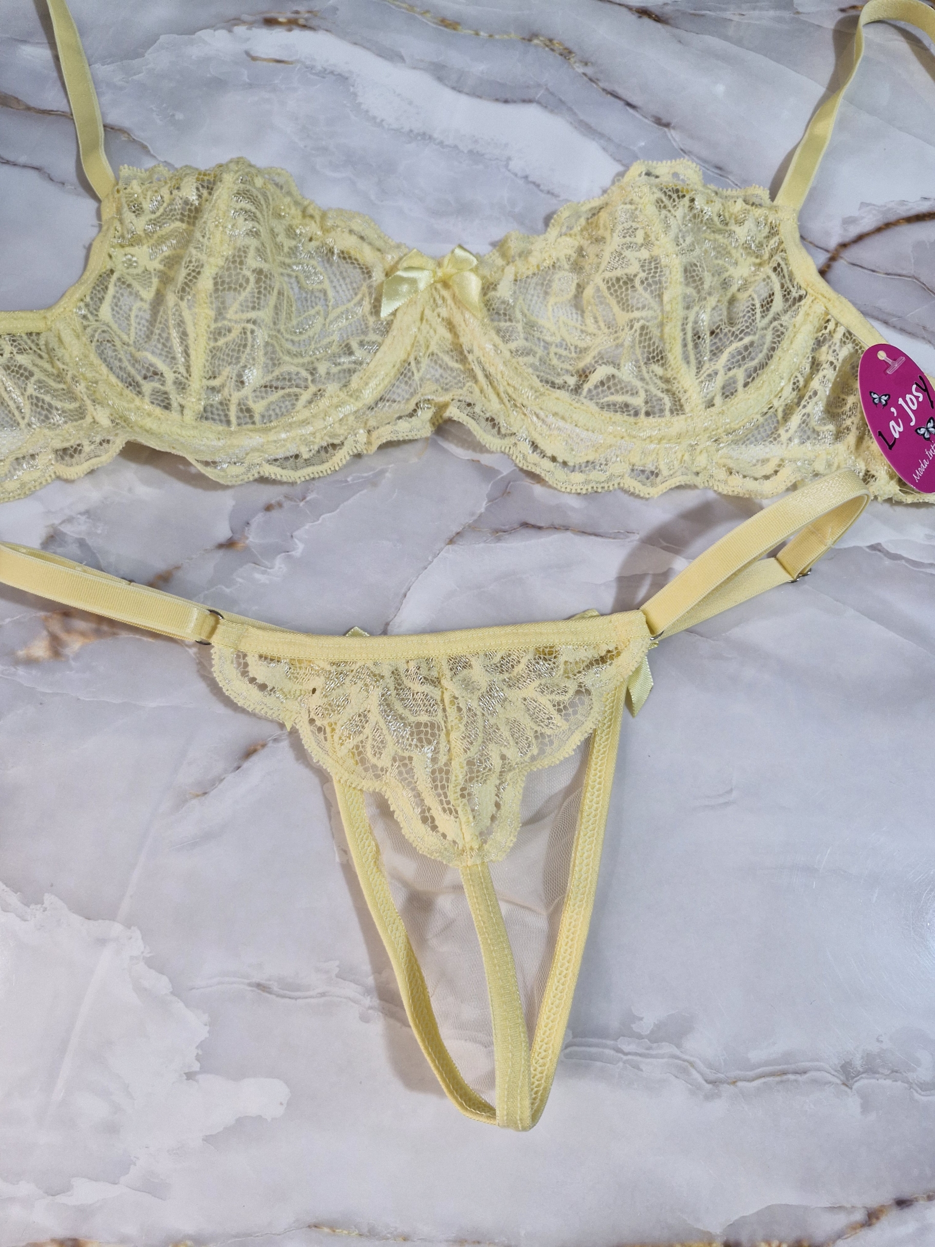 Conjunto sensual meia-taça em renda e tule - Image 4