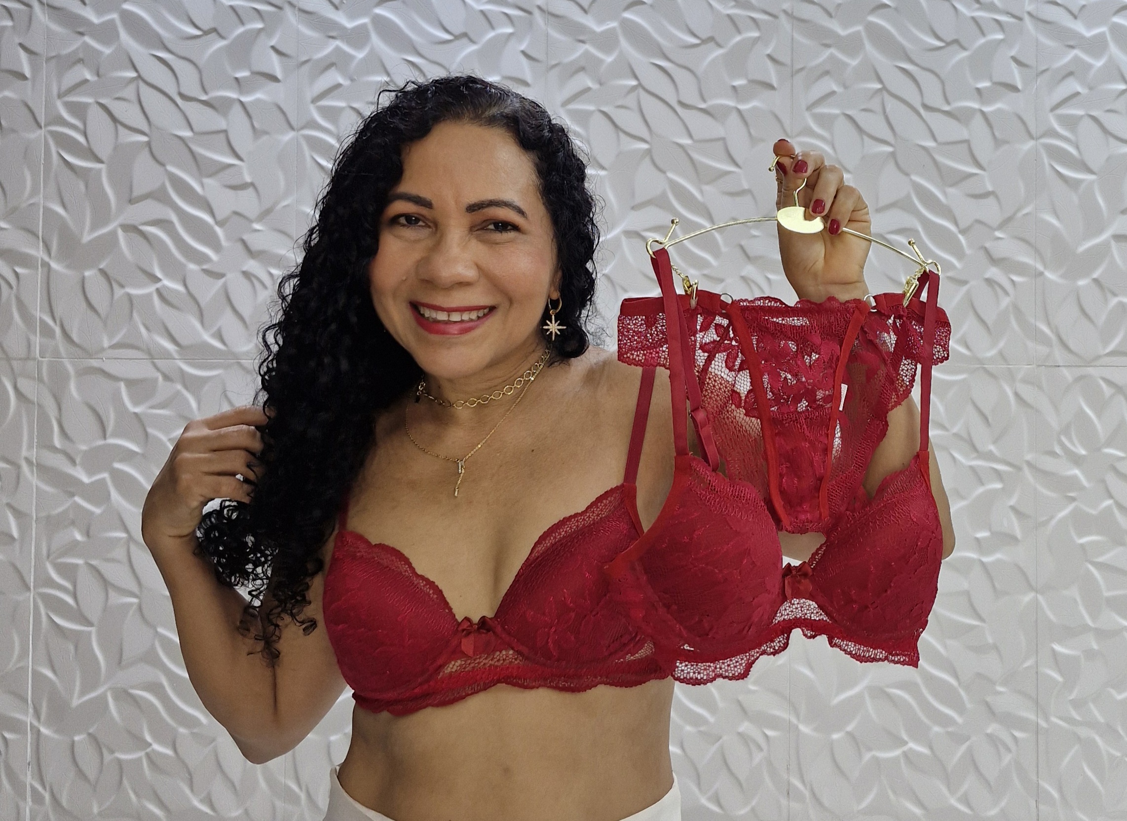 Conjunto Renda Premium com Argolas - Imagem 2