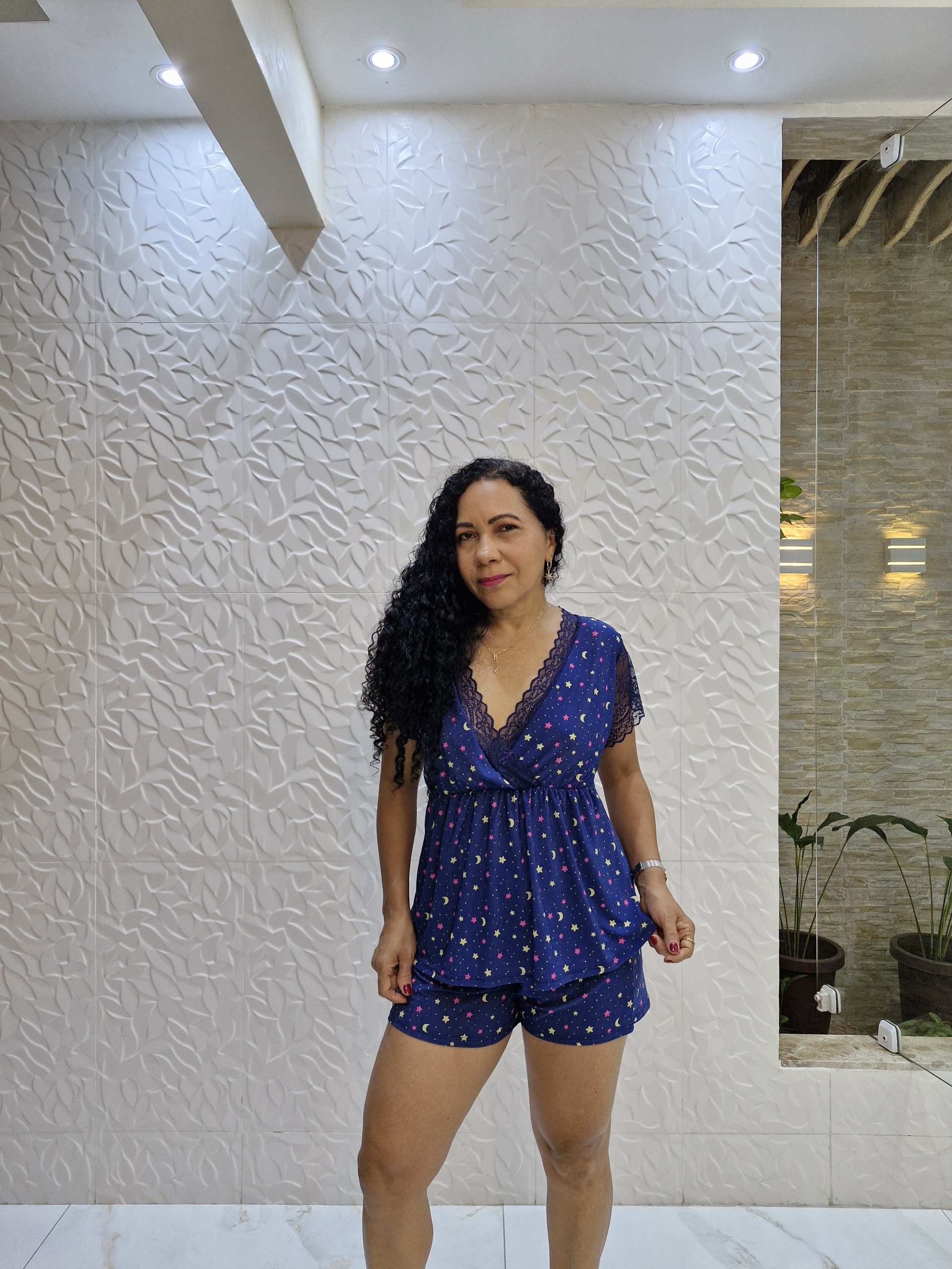 Babydoll em Liganete com Renda Conforto e Leveza-