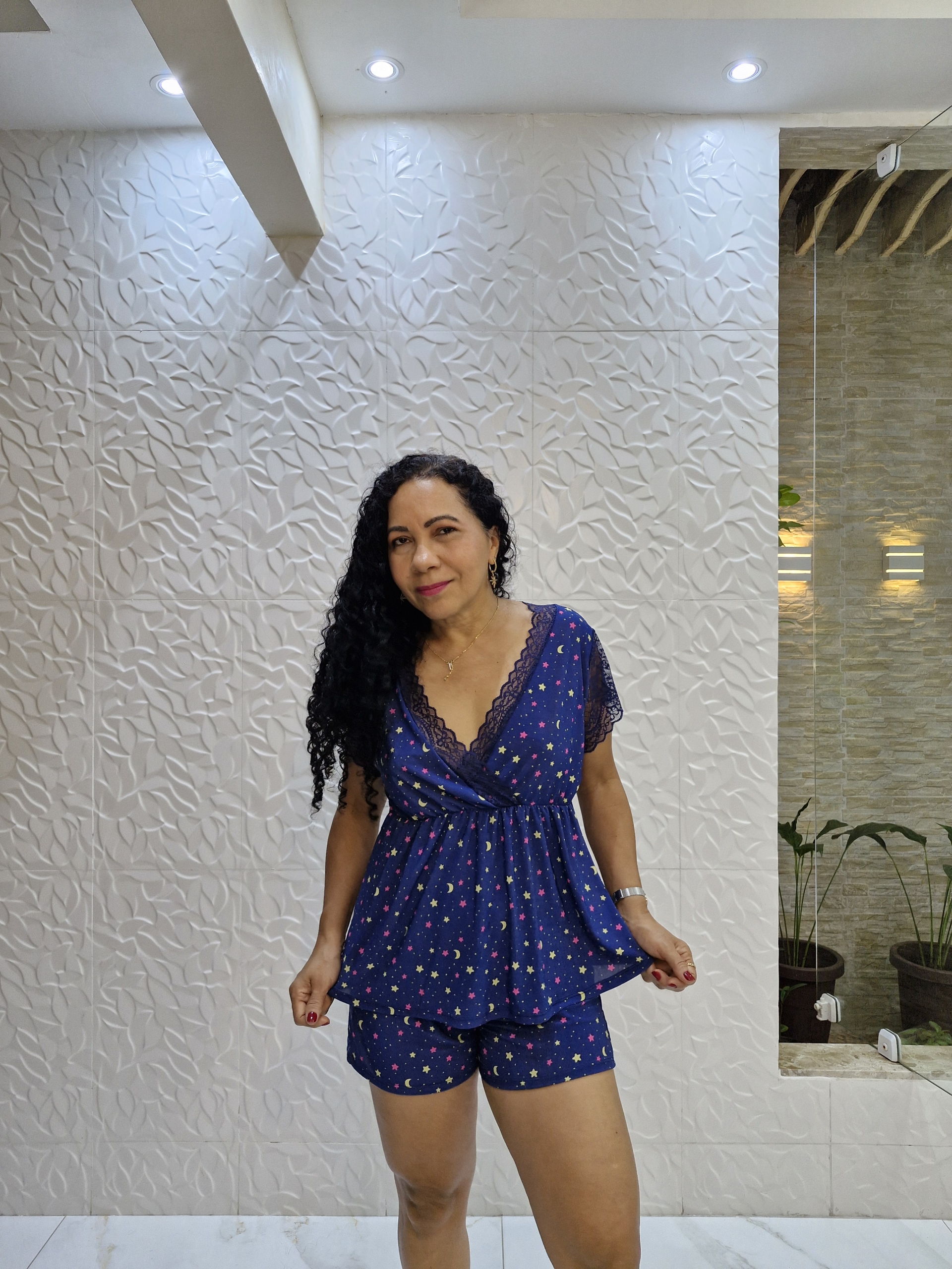 Babydoll em Liganete com Renda Conforto e Leveza- - Imagem 2